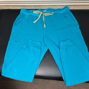 Figs teal joggers